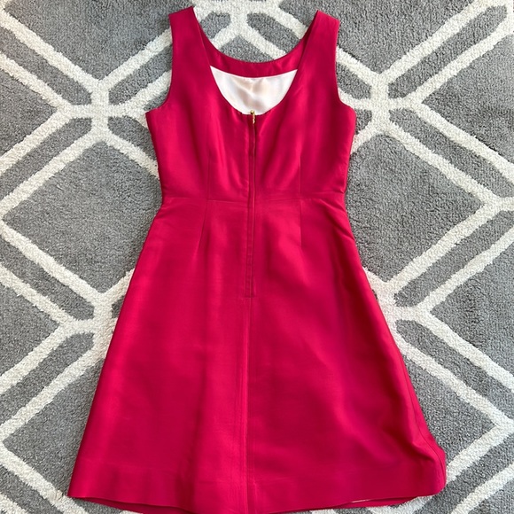Kate Spade Jillian Pink Silk Bow Sleeveless Dress - Picture 2 of 3
